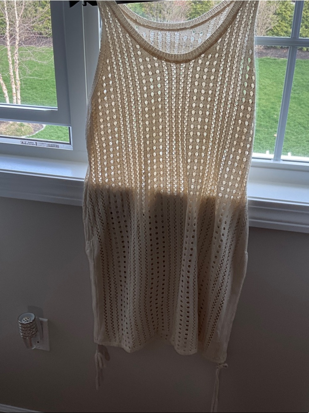 Women’s Cream Crochet Knit Skirt